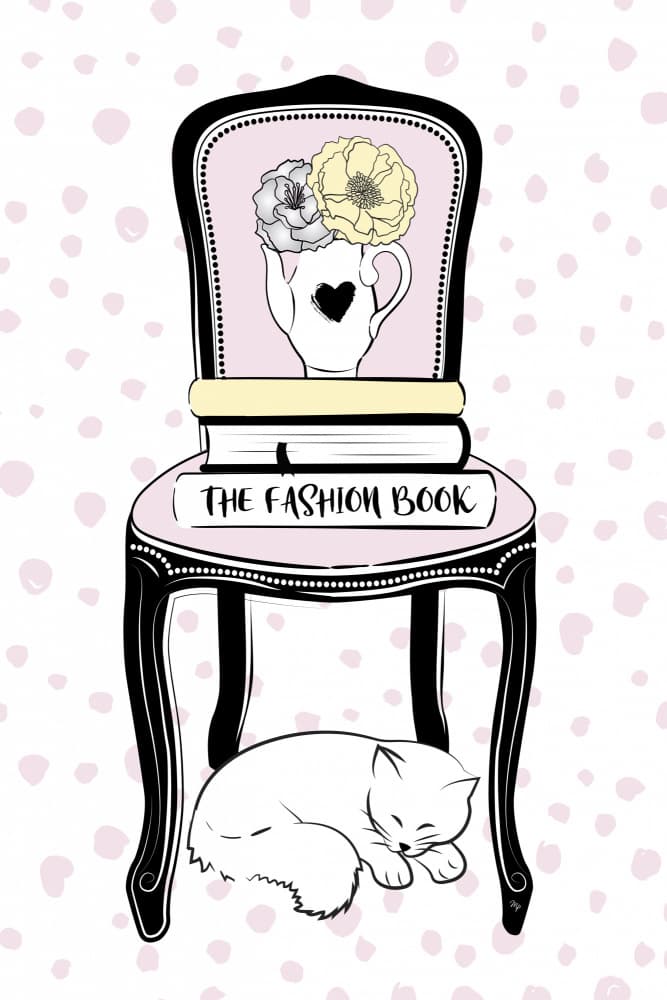 Pink Chair Fashion Books by Martina — canvas wall art