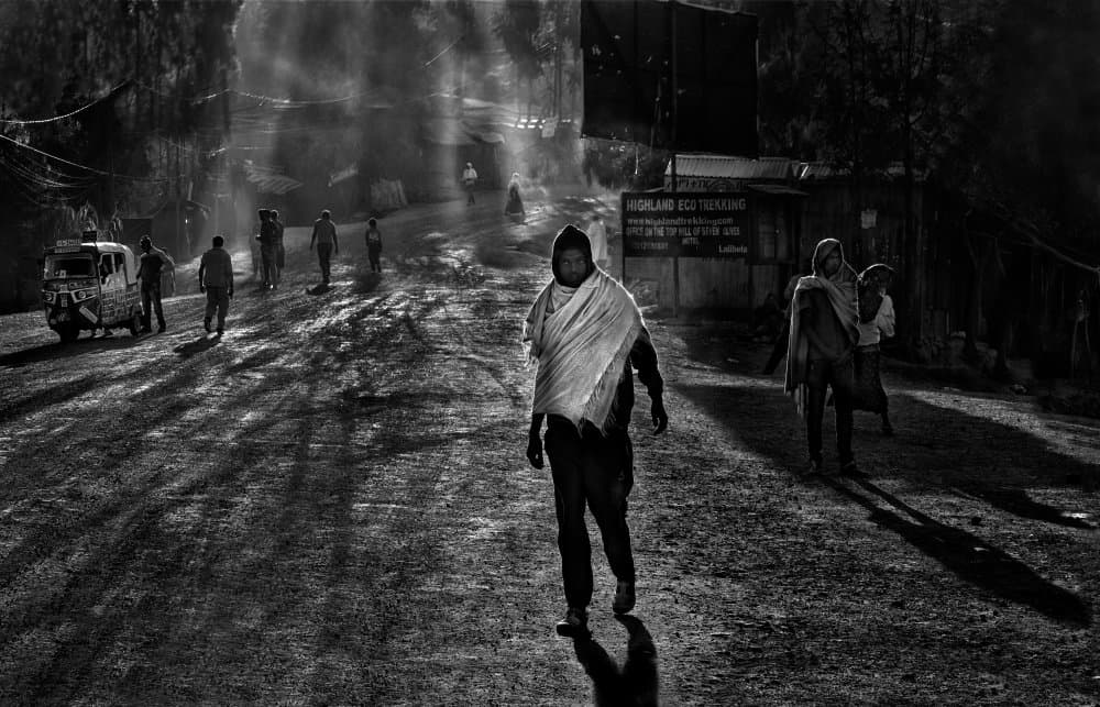 Morning Street Shadows by Giovanni Cavalli — canvas wall art