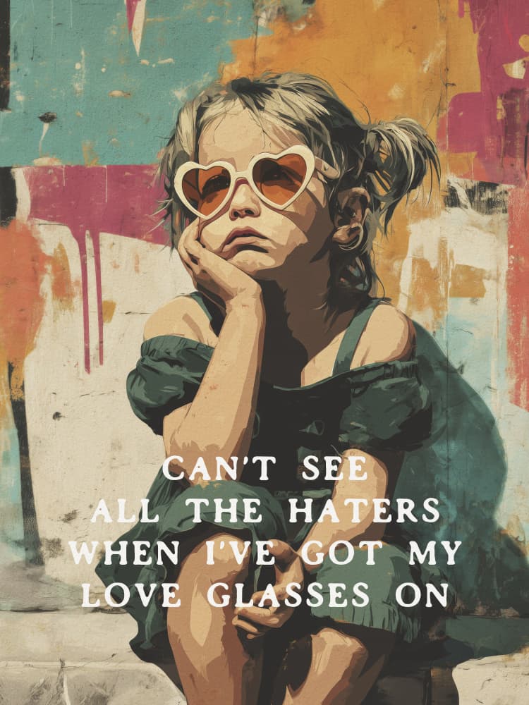 Little Girl Love Glasses by Andreas Magnusson — canvas wall art