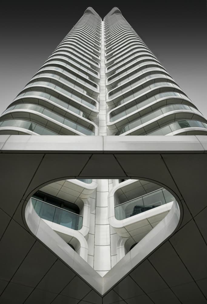 Curved Skyscraper Arch by Renate Reichert — canvas wall art