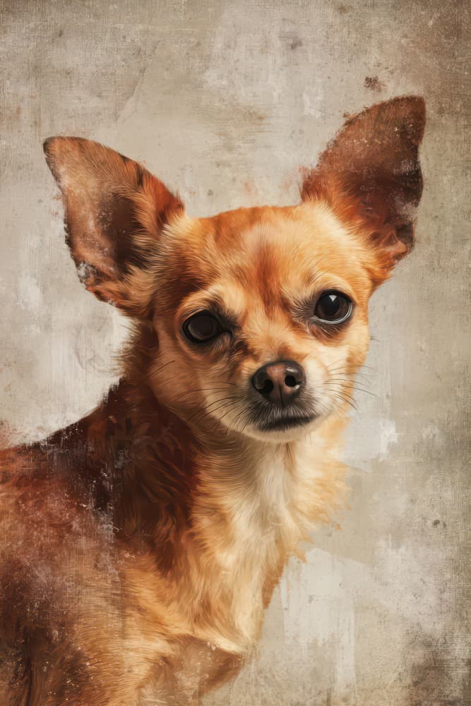 Chihuahua Dog Portrait by Rafal Kulik — canvas wall art