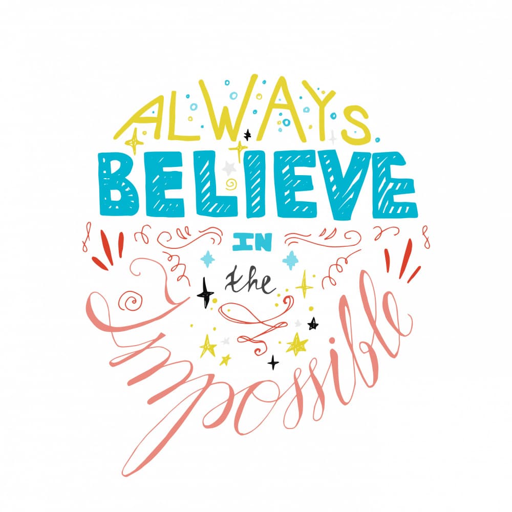 Always Believe Impossible by Marika Barsrsind β canvas wall art