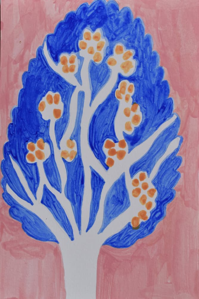 Colorful Abstract Tree by Iria Fernandez — canvas wall art