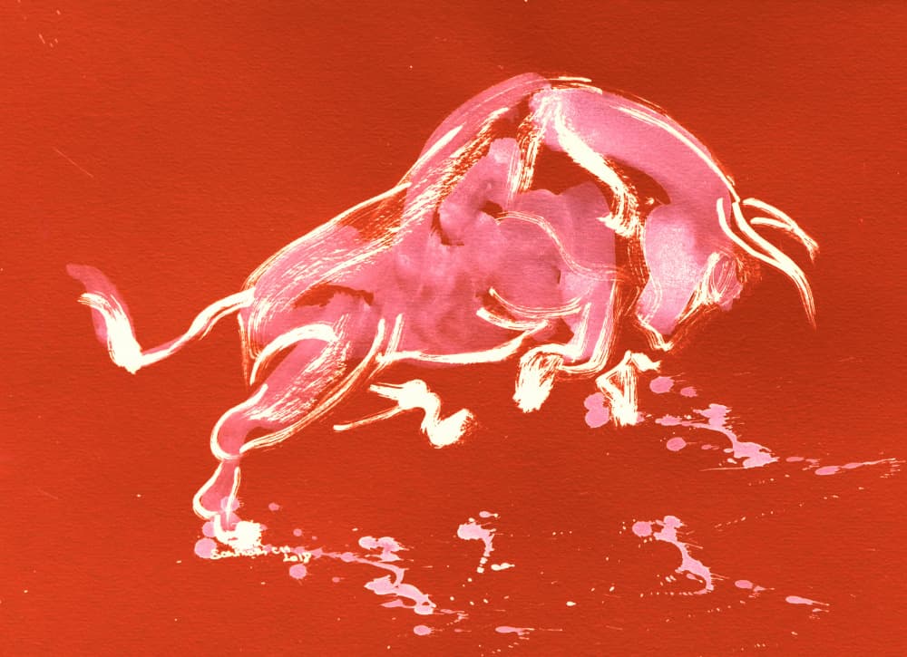 Dynamic Charging Bull by Santhosh ch — canvas wall art