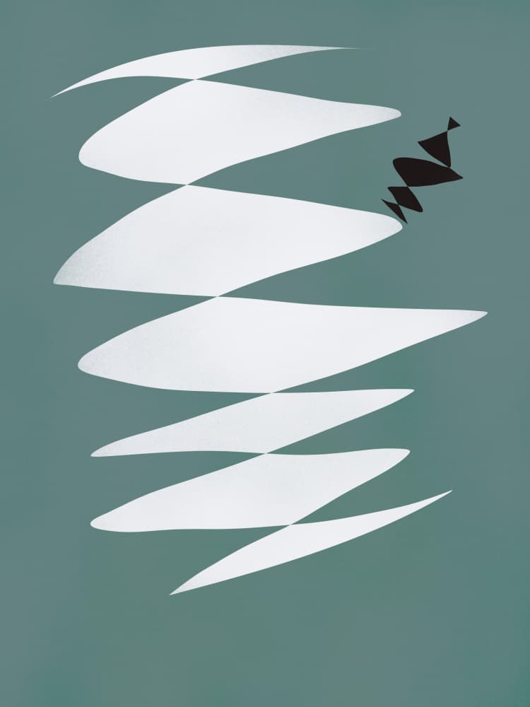 Modern Fluid Spiral by Little Dean — canvas wall art