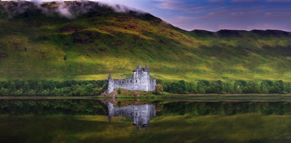 Scottish Castle Reflections by Erik Engström — canvas wall art