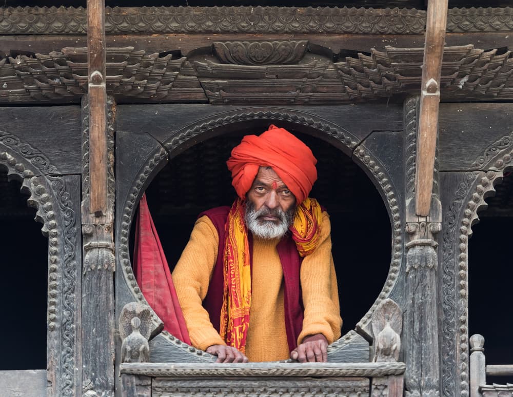 Wise Man In Ornate Window by Els Keurlinckx — canvas wall art