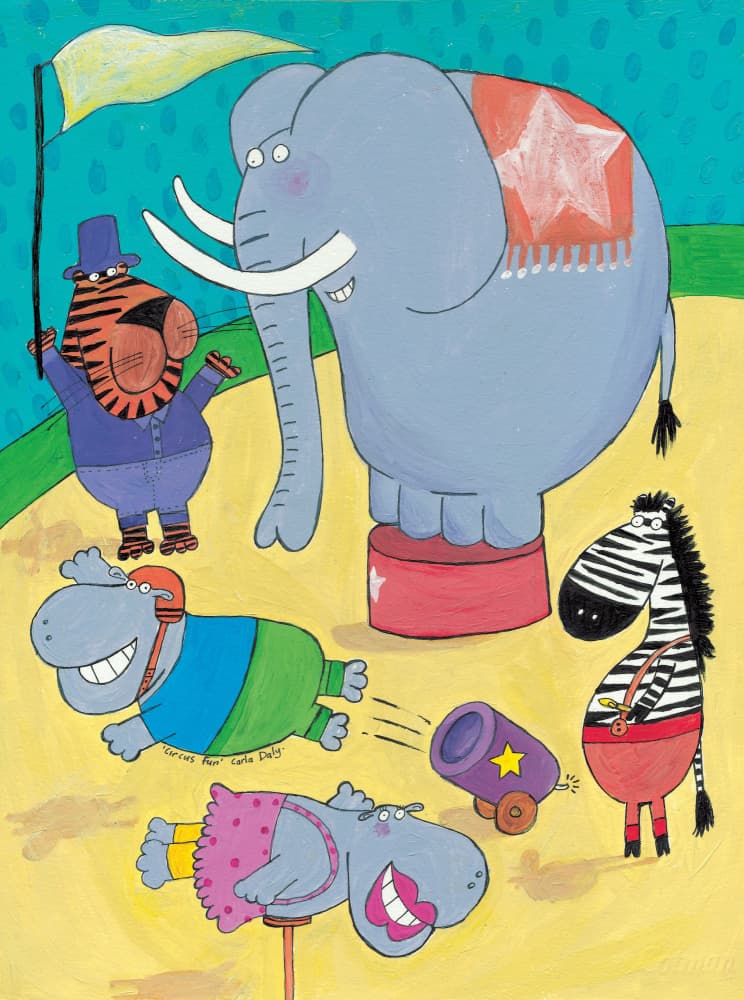 Circus Animal Fun by Carla Daly — canvas wall art