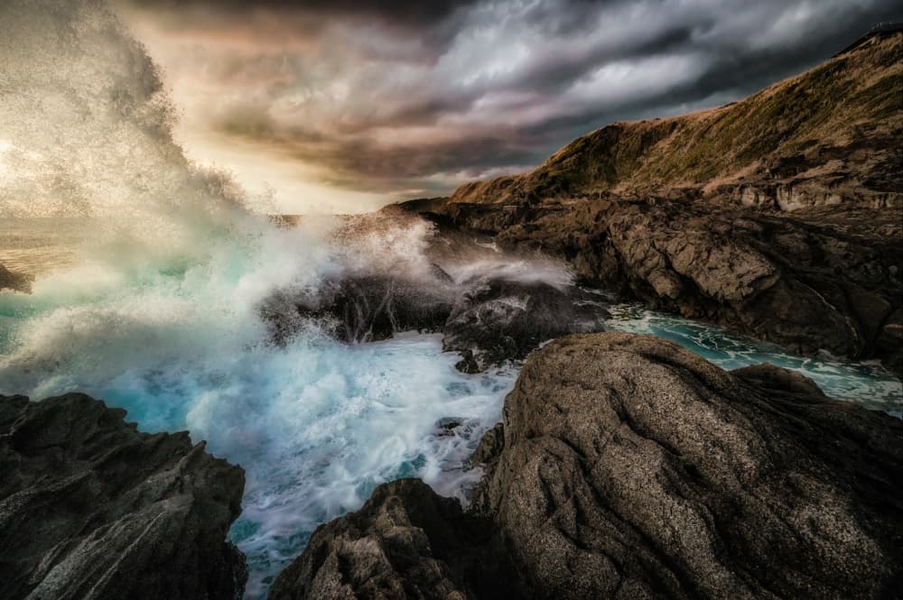 Powerful Coastal Waves by Daiki Suzuki — canvas wall art