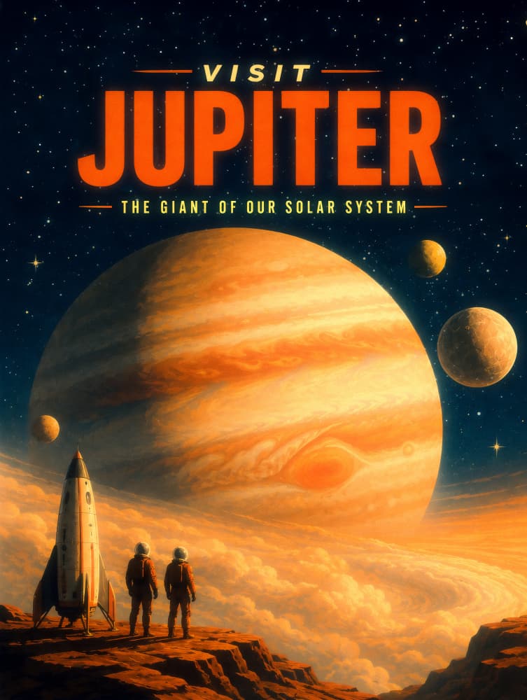 Jupiter Planet Exploration by Taudalpoi — canvas wall art