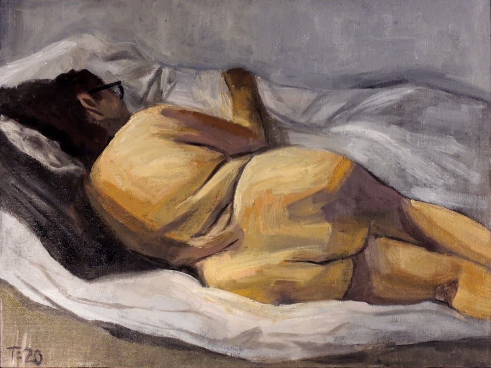 Serene Reclining Nude by Tore Bahnson — canvas wall art