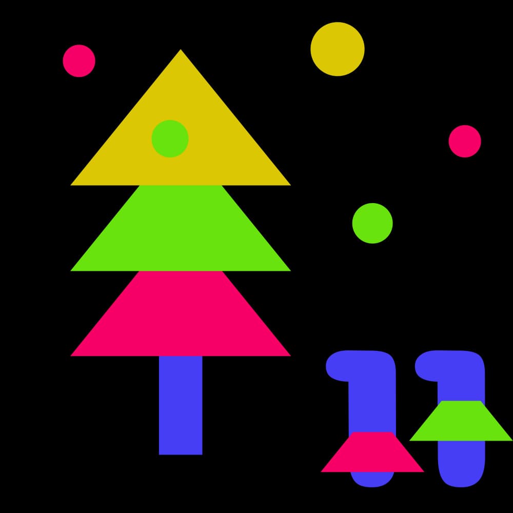 Geometric Holiday Tree by Marika Barsrsind β canvas wall art