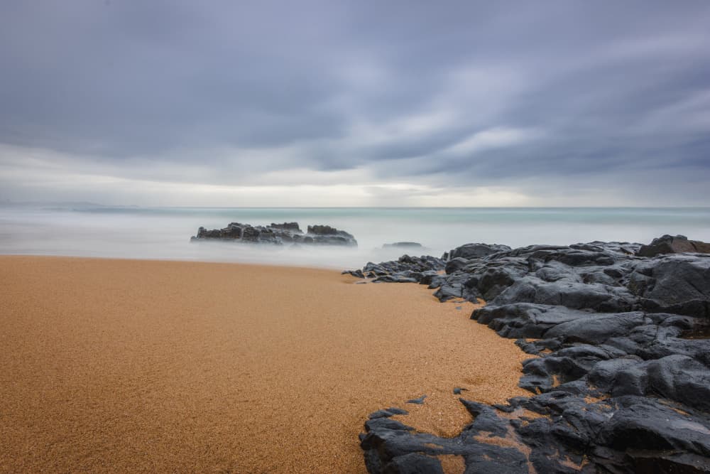 Misty Ocean Shore by Hein Jonker — canvas wall art