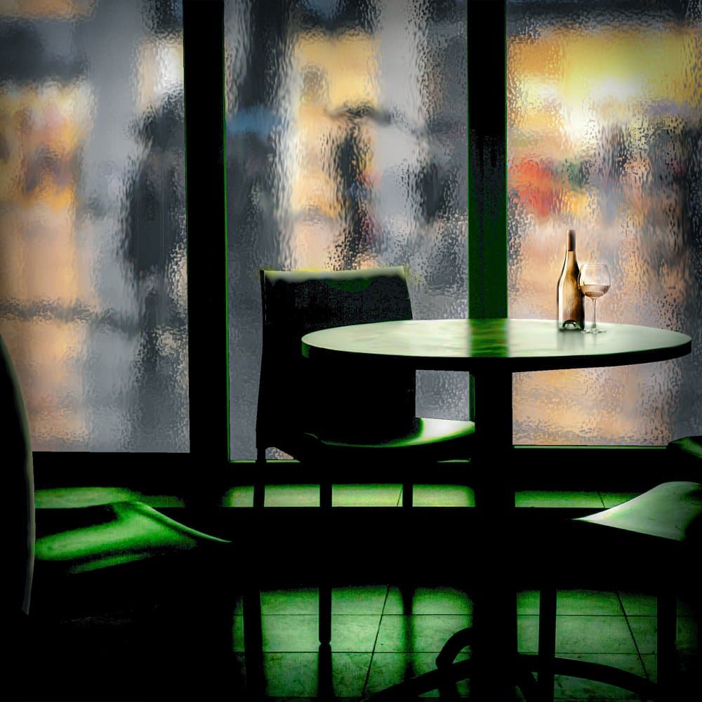Wine By Rainy Window by Evgenii Novichikhin — canvas wall art