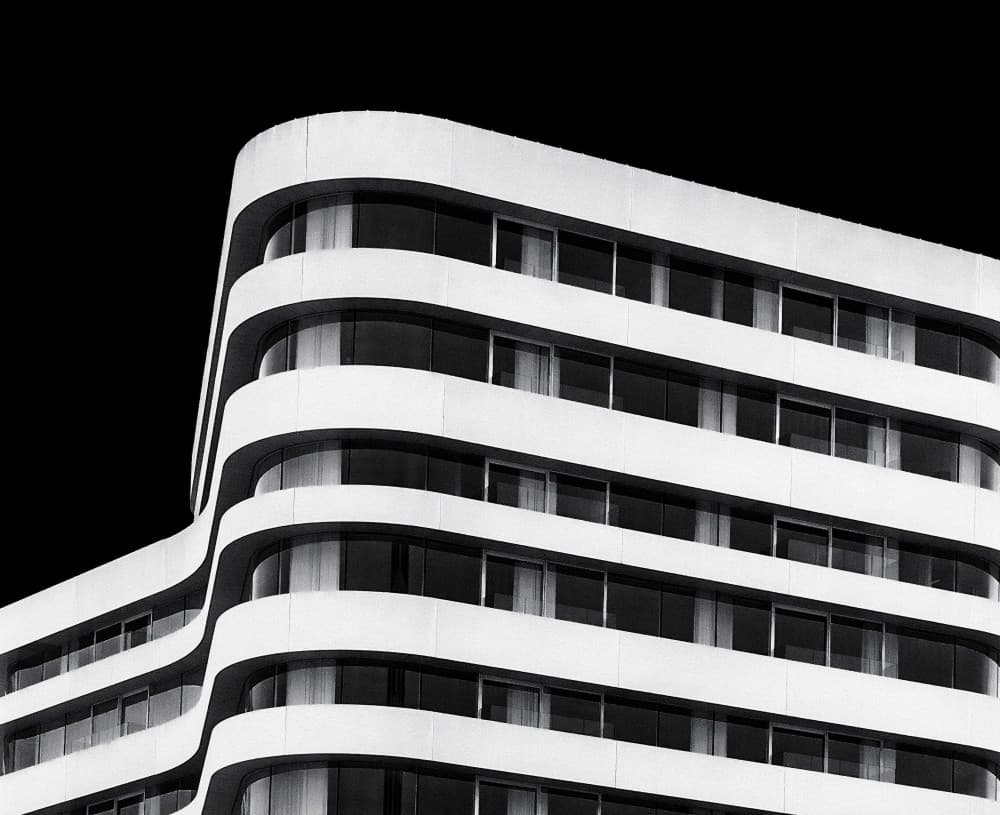 Curved Modern Architecture by Jef Van den Houte — canvas wall art
