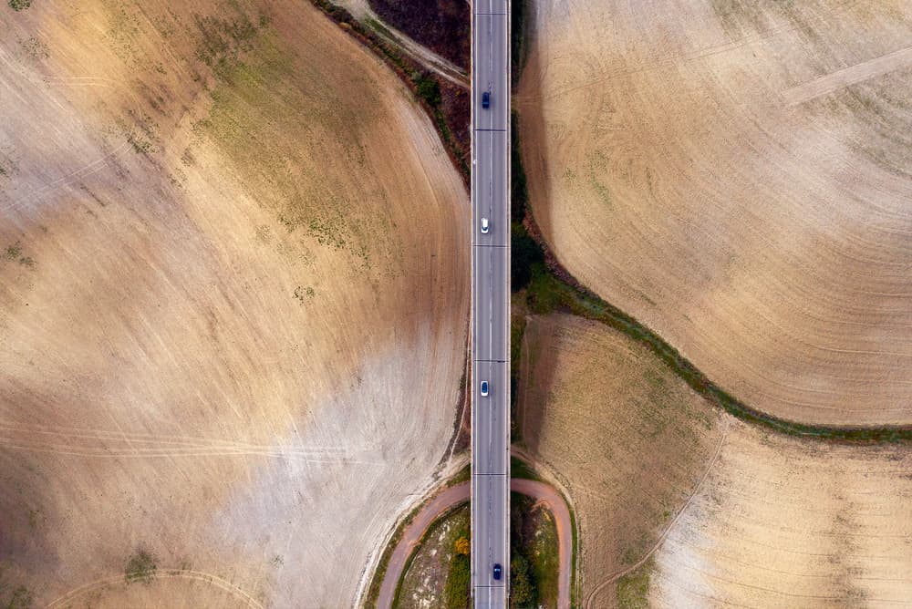 Country Road Overhead by Jure Kravanja — canvas wall art