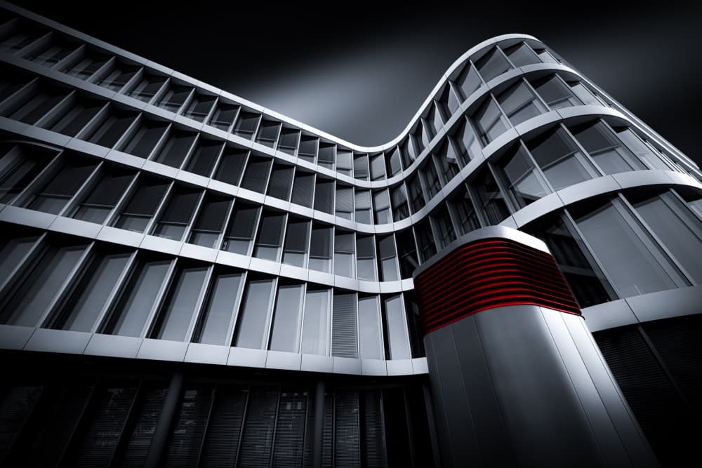 Sleek Urban Curves by Roland M Schwerdtfeger — canvas wall art