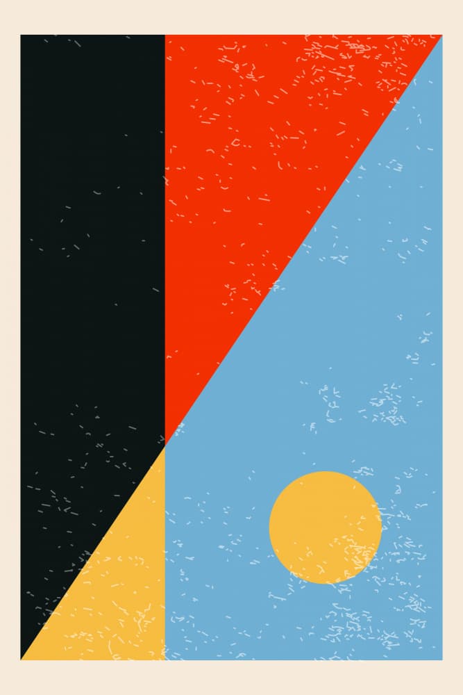 Retro Geometric Abstract by jay stanley — canvas wall art