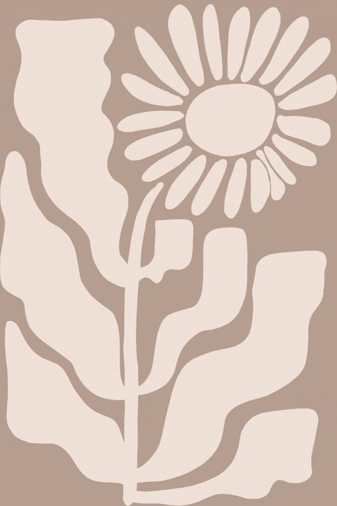 Neutral Floral Abstract by Treechild — canvas wall art