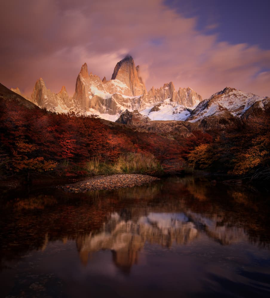 Patagonia Peaks Reflection by May G — canvas wall art