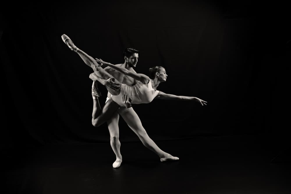 Graceful Ballet Dancers by Shlomo Waldmann — canvas wall art