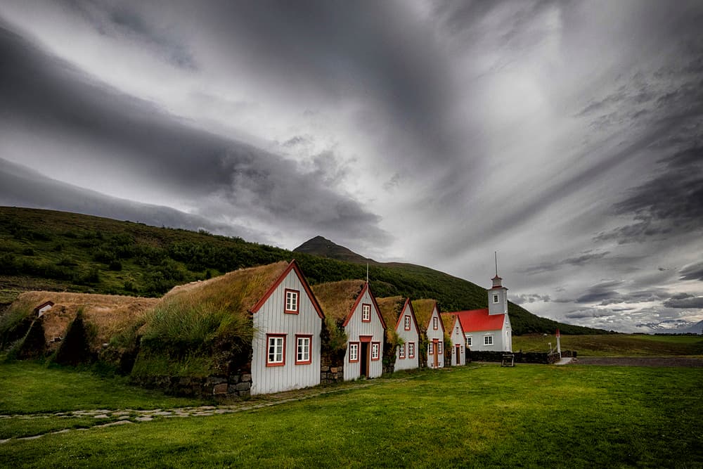 Historic Icelandic Village by Þorsteinn H. Ingibergsson — canvas wall art