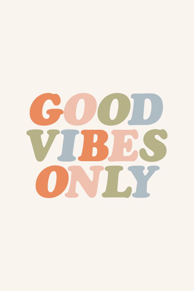 Good Vibes Only F9f5ef by Brett Wilson — canvas wall art