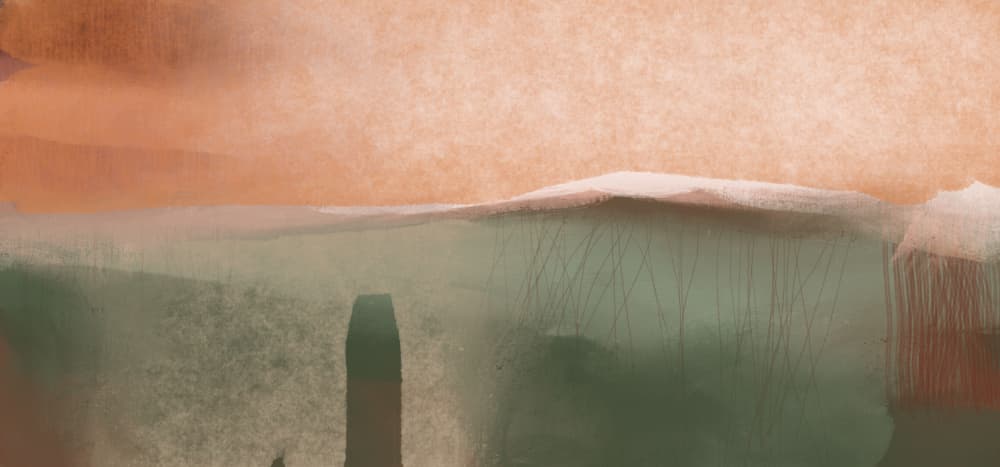 Serene Abstract Landscape by MANSI SAXENA — canvas wall art