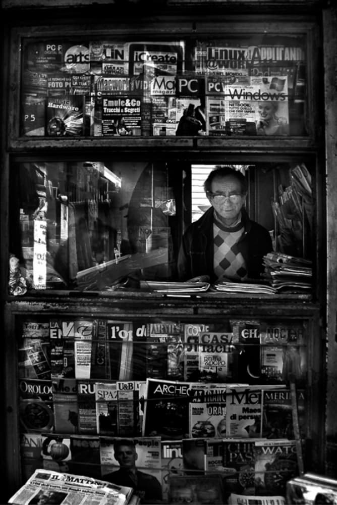 Newsagent... by Antonio Grambone — canvas wall art