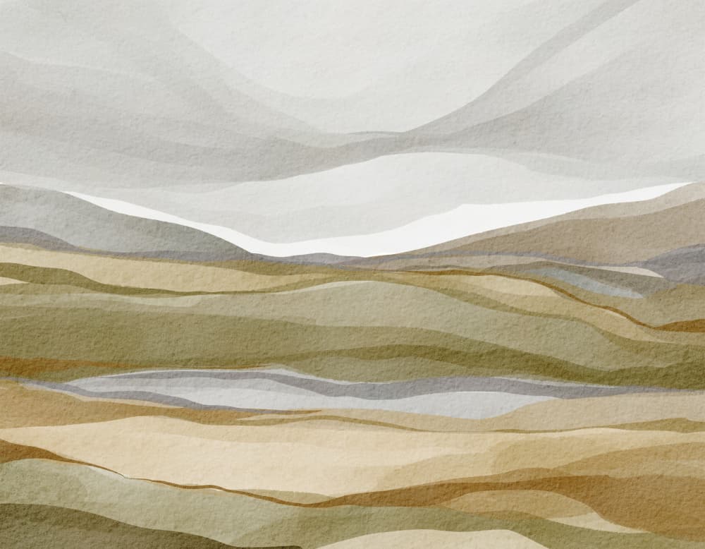 Earthy Abstract Landscape by Nikita Jariwala — canvas wall art