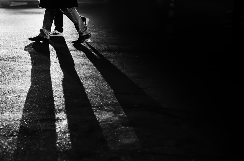 Long Shadows Night Walk by Swen MUN — canvas wall art