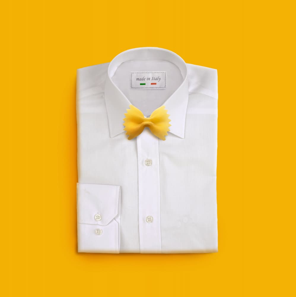 Italian Pasta Shirt by Artem Pozdniakov — canvas wall art