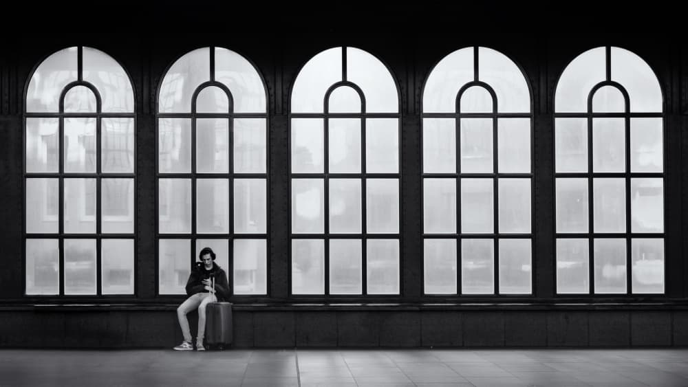 Lone Traveler Windows by Rolf Endermann — canvas wall art