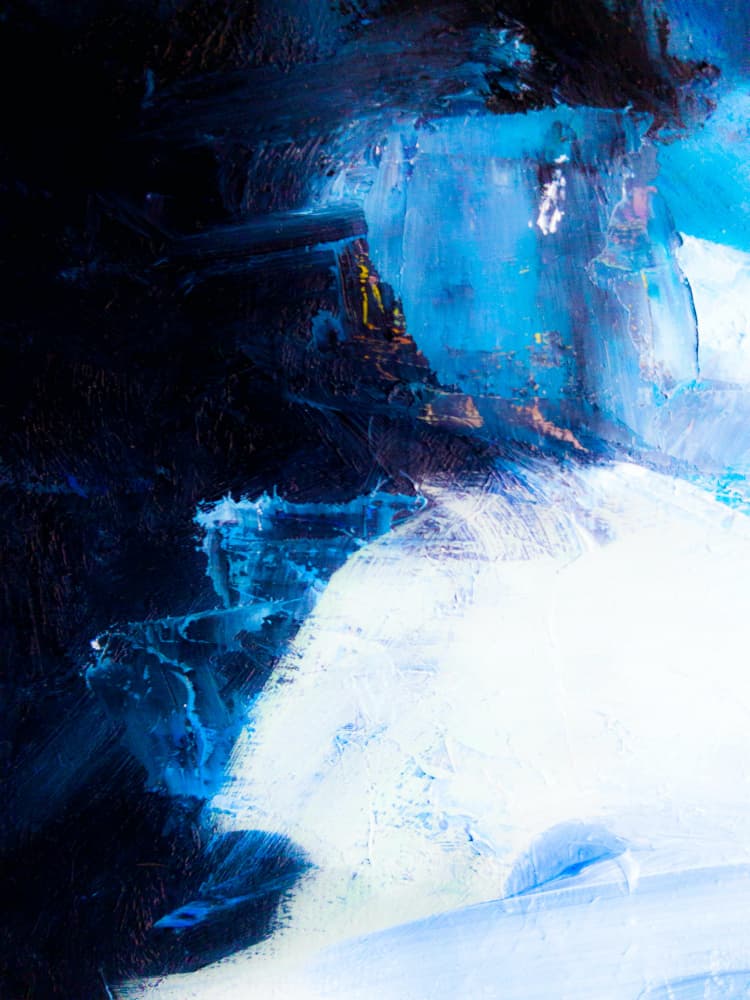 Midnight Ice Abstract by Ejaaz Haniff — canvas wall art