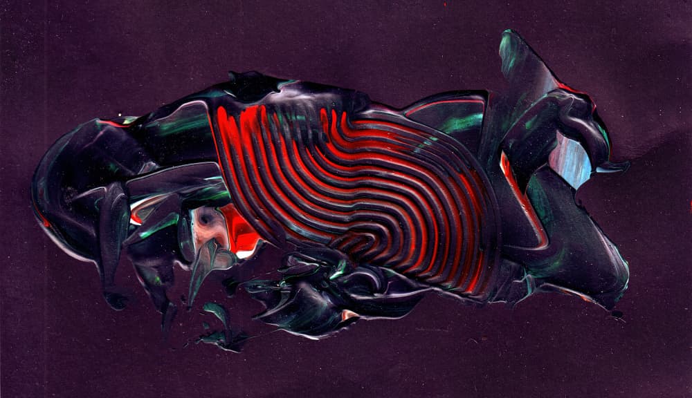 Fluid Red Expression by Rafal Kulik — canvas wall art