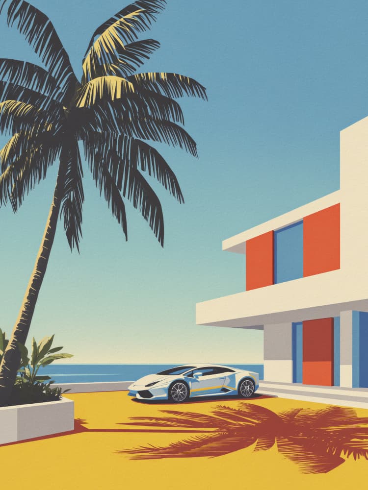 Luxury Villa Ocean View by Andreas Magnusson — canvas wall art