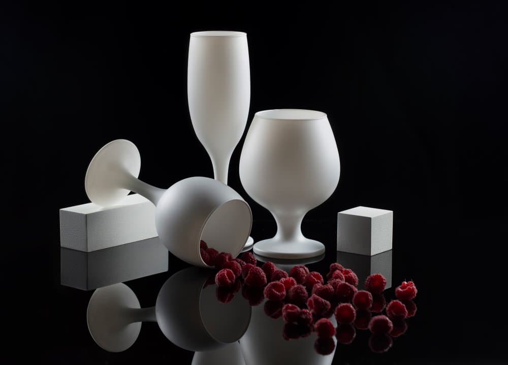 White Glassware with Berries by Evgeniy Popov — canvas wall art