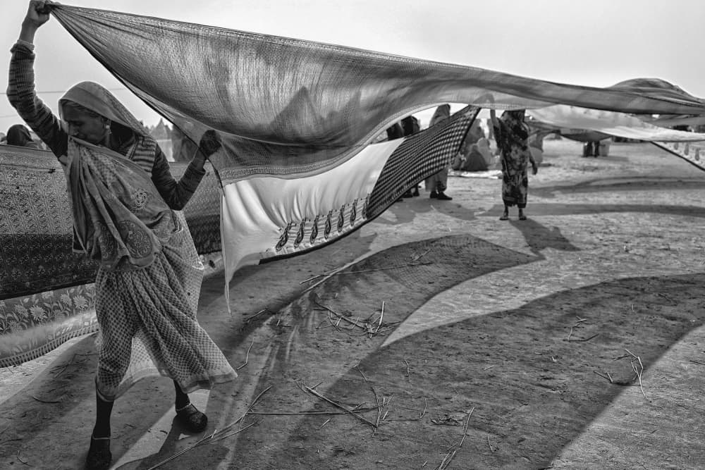 Woven Fabric Drying by Avishek Das — canvas wall art