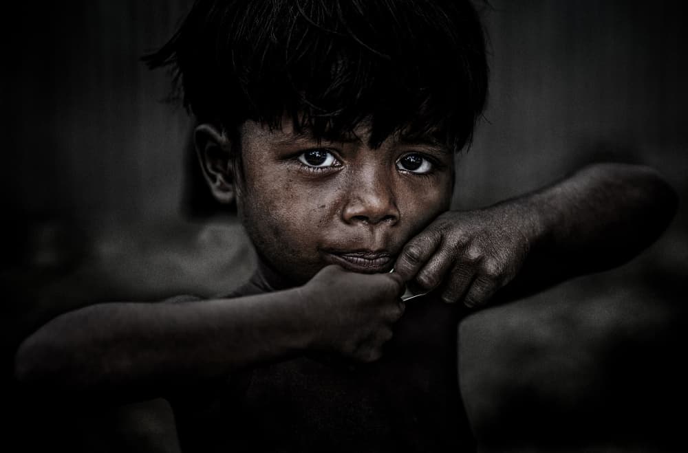 Intense Boy Portrait by Joxe Inazio Kuesta Garmendia — canvas wall art