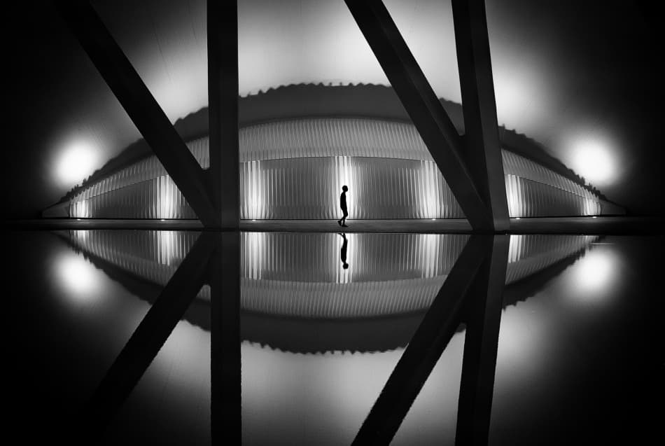 Minimalist Figure Reflection by Juan Luis Duran — canvas wall art