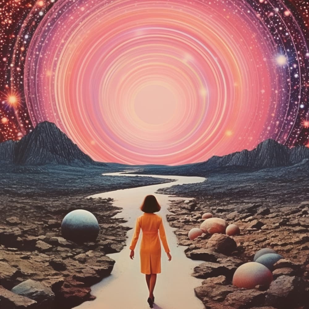Woman Cosmic Path by Samantha Hearn — canvas wall art
