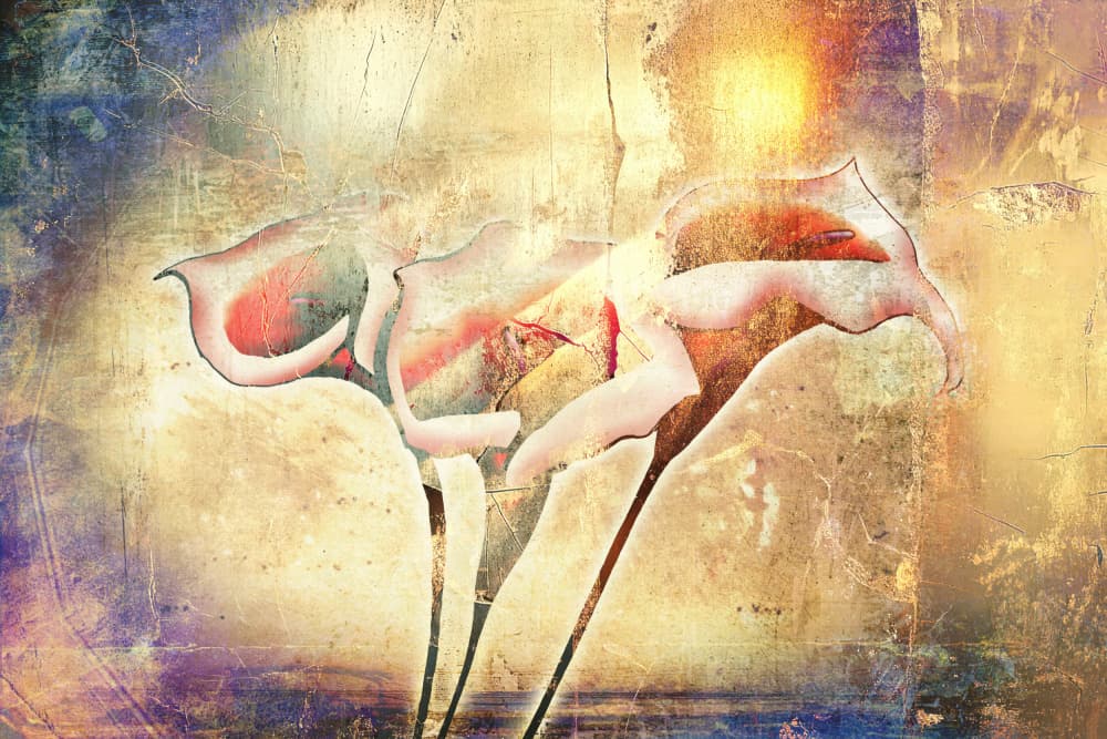 Abstract Floral Glow by Rafal Kulik — canvas wall art