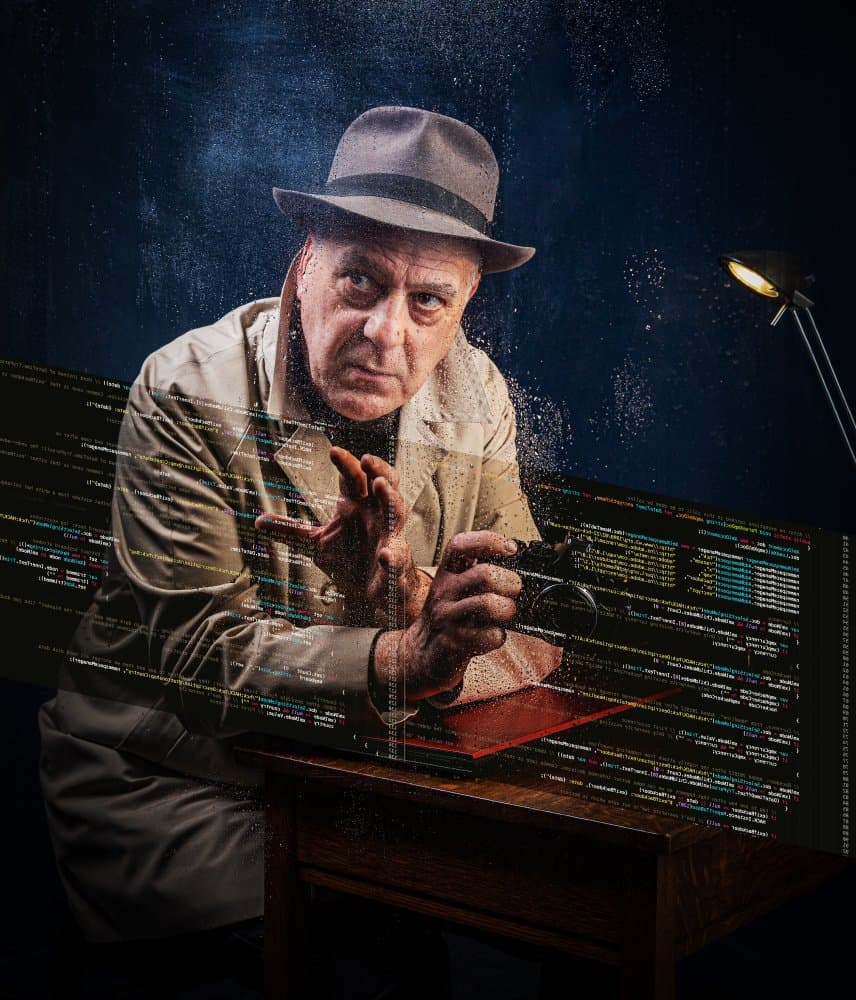 Vintage Tech Investigator by Franky De Meyer — canvas wall art