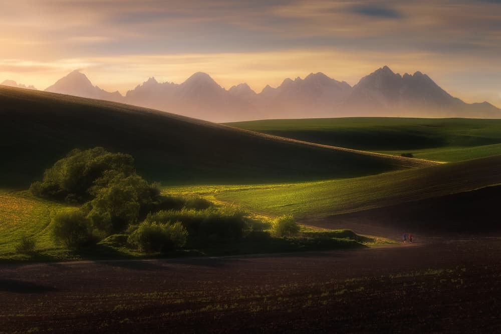 Golden Hills And Mountains by David Ilkovic EP AFIAP — canvas wall art