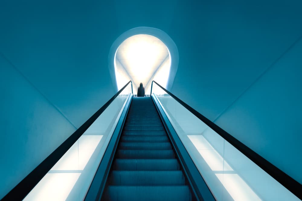 Escalator to Light by Marc Huybrighs — canvas wall art