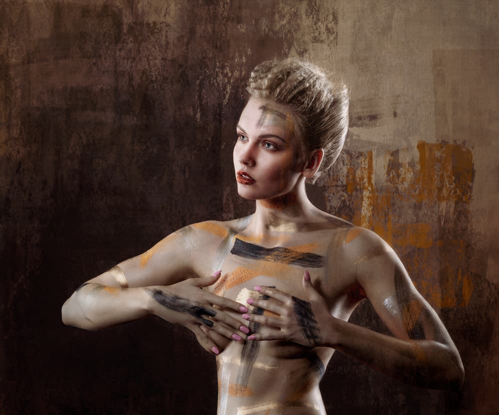 Abstract Body Art by Luc Stalmans — canvas wall art