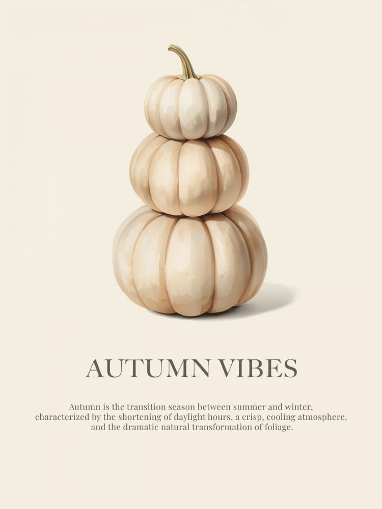 Autumn Pumpkin Stack by Elizabeth C — canvas wall art