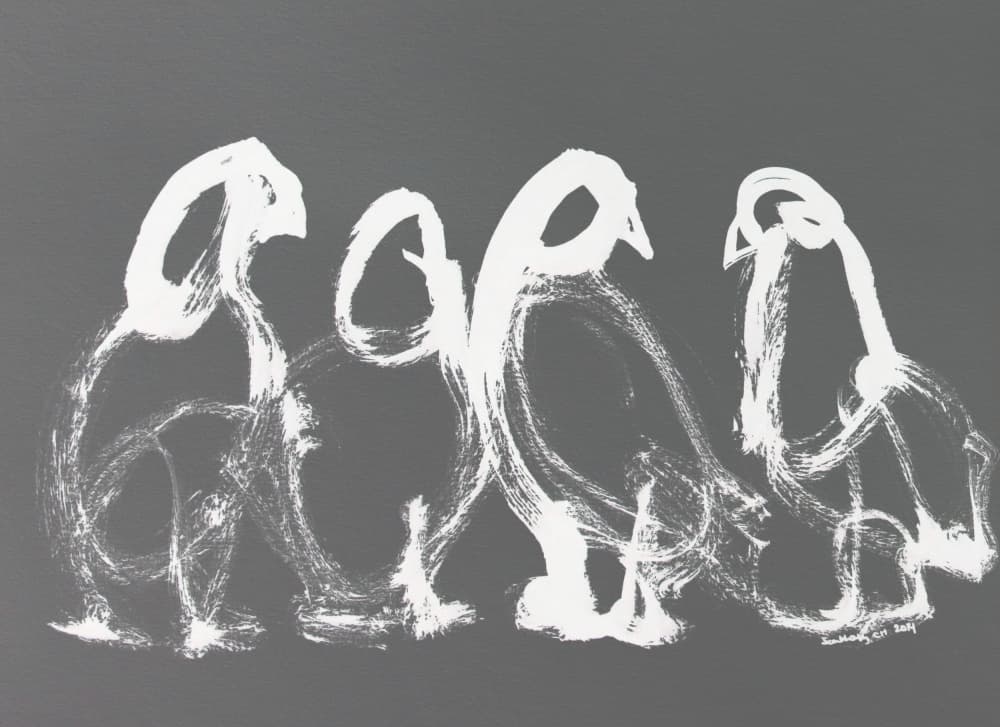 Minimalist White Doves by Santhosh ch — canvas wall art
