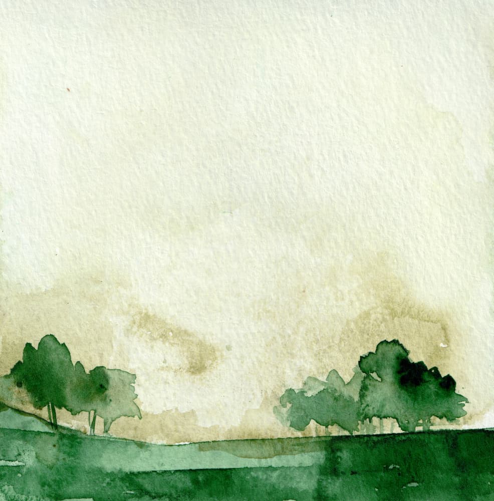 Serene Green Landscape by Christine Lindstrom — canvas wall art