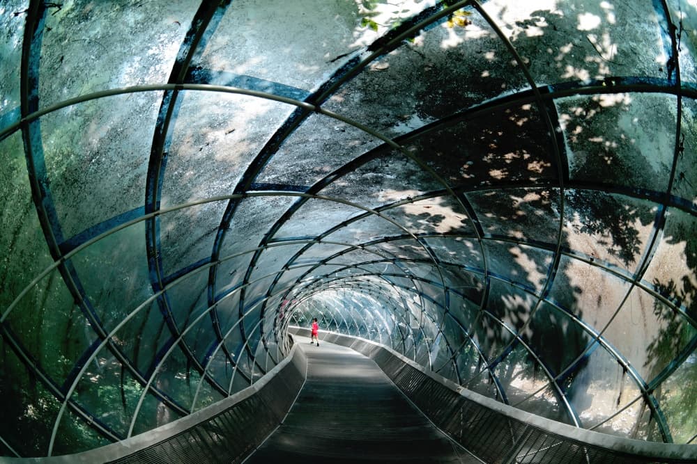 Glass Tunnel Shadows by HAN dong hee — canvas wall art